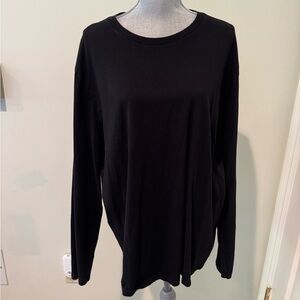 GAP Black Long Sleeve Crewneck Classic Tee